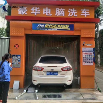 9 brushes tunnel commercial wash machine with drying system